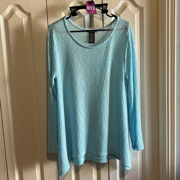 Chelsea & Theodore Blue & White Top in Women's Sz XL - Picture 8 of 9